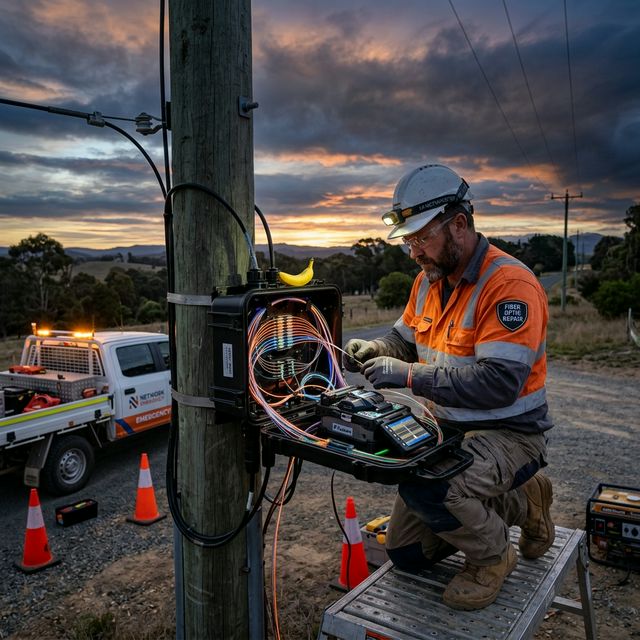Reparos emergenciais em fibra óptica